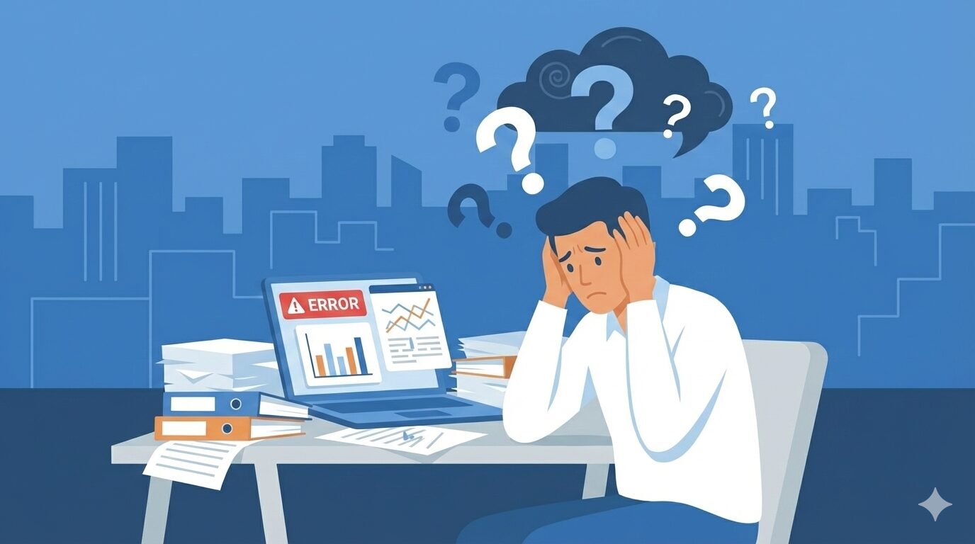 悩みを抱える経営者のイメージ