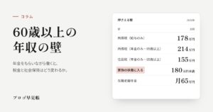 年金をもらいながら働く60歳以上の年収の壁｜プロゴ早見帳
